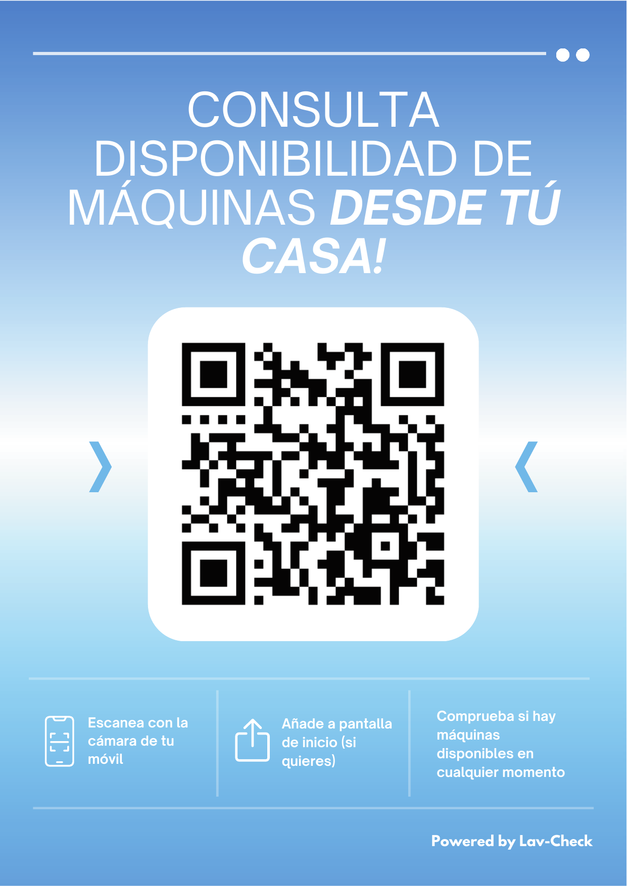 Ejemplo de cartel con QR de LavCheck